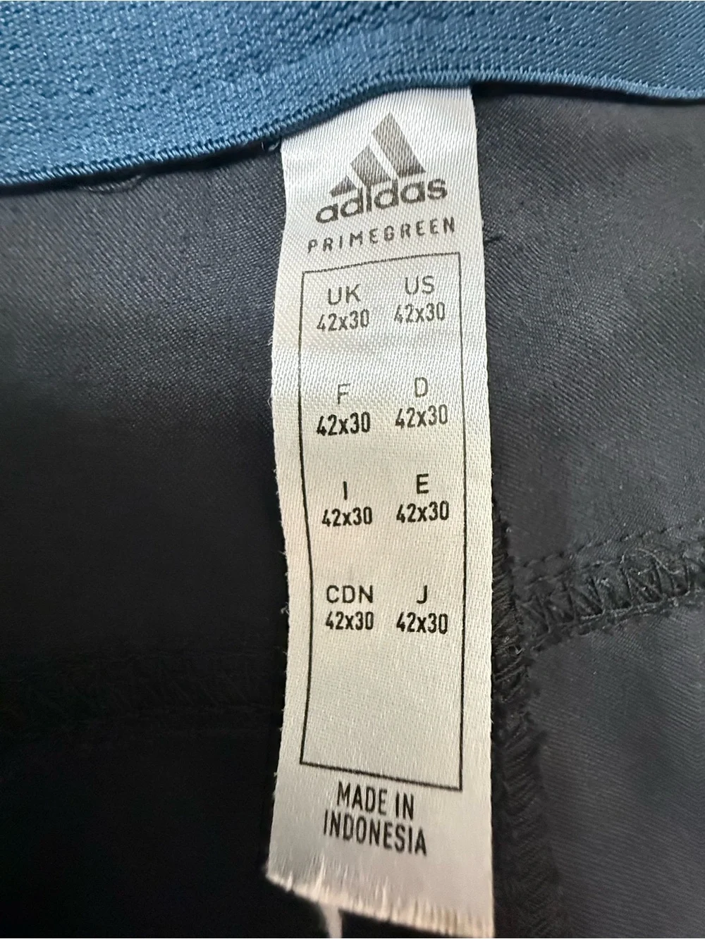 Men’s Adidas Golf Pants 42x30 Black Go-To 5 Pocket Tapered Fit Jet Black
